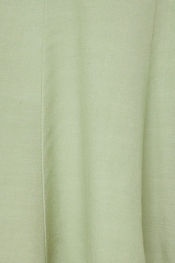 Flare Halter Mini Dress Lily Leaf Green large