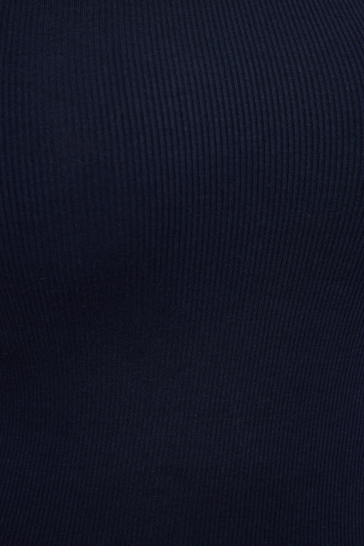 Tedi Ribbed Long Sleeve T Shirt Navy Blazer large