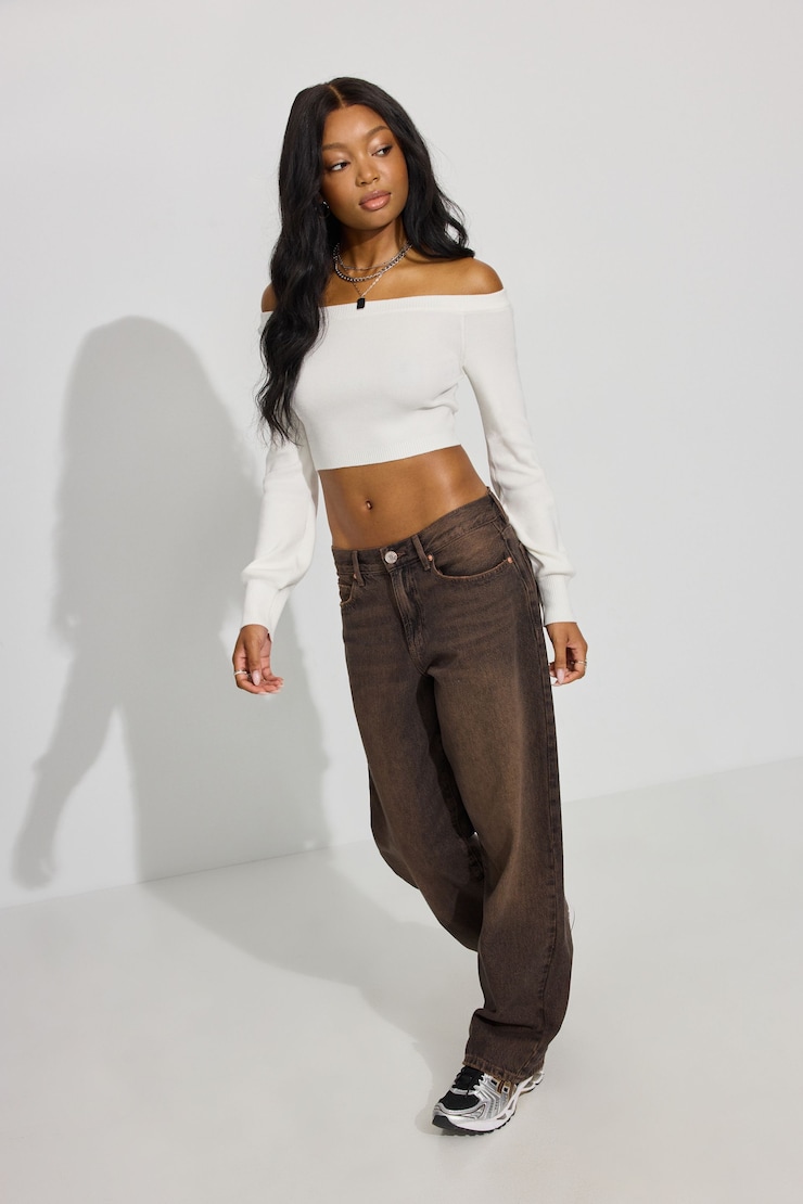 Micro Off Shoulder Top White | Garage