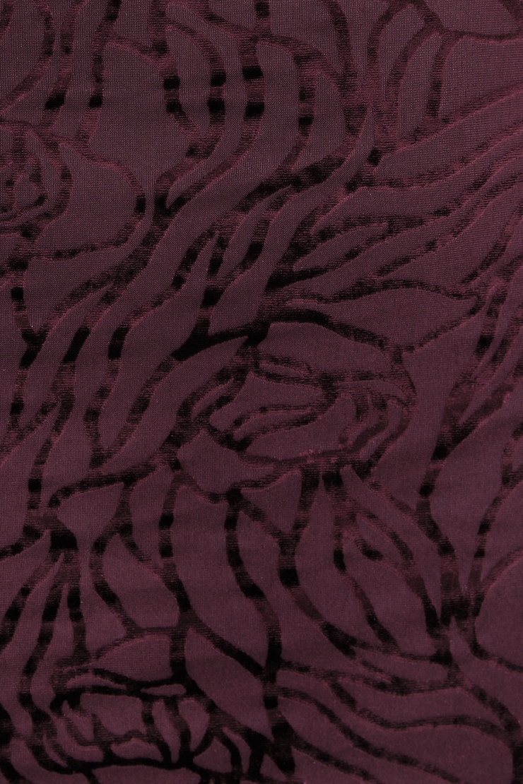 Alana Burnout Midi Skirt Black Cherry Flowers large