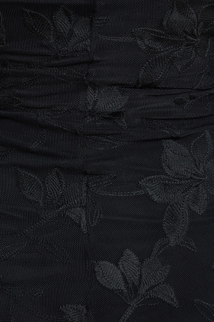 Elisa Mesh Maxi Tube Dress Jet Black large