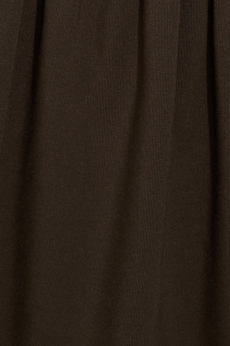 Flirty Hem Tube Romper Dress, Armadillo Brown, large
