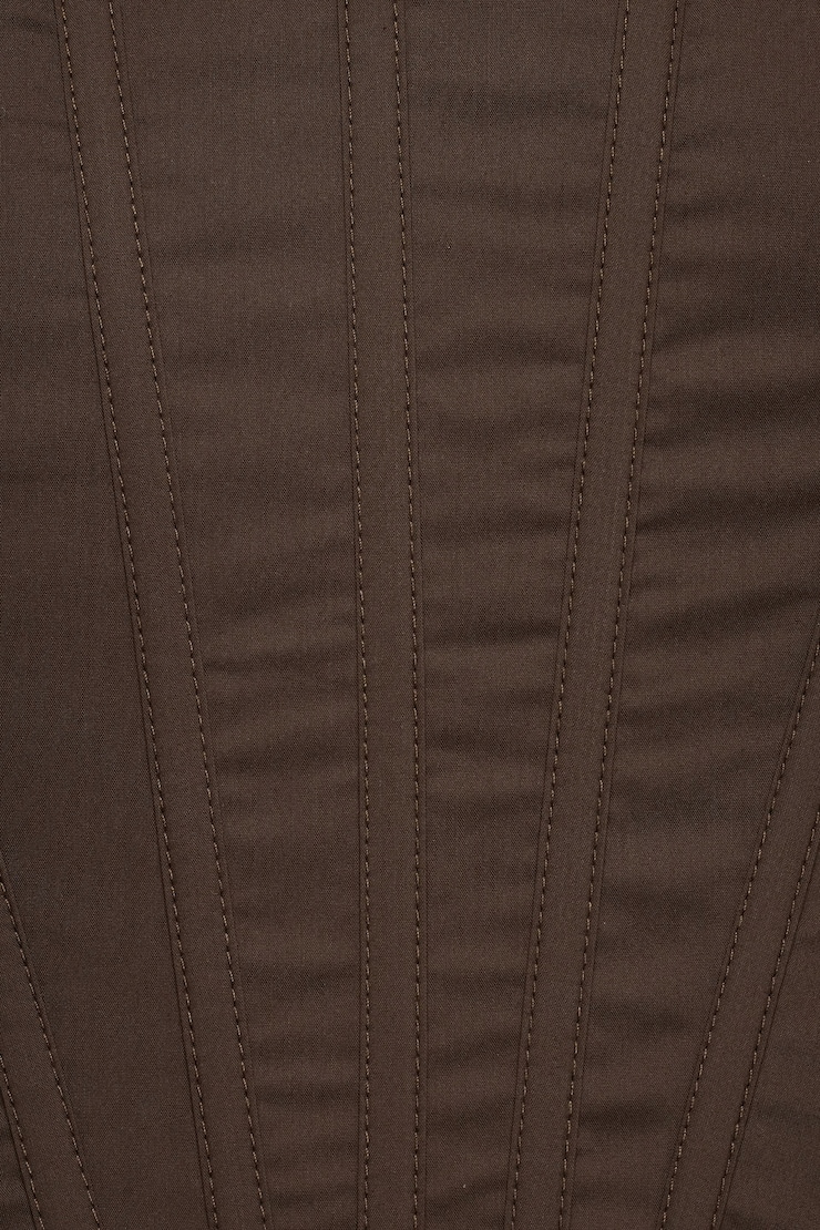 Square Neck Corset Top French Roast Brown large