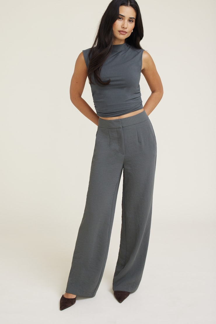 Yasmin Airflow Straight Leg Pants Urban Chic Green large