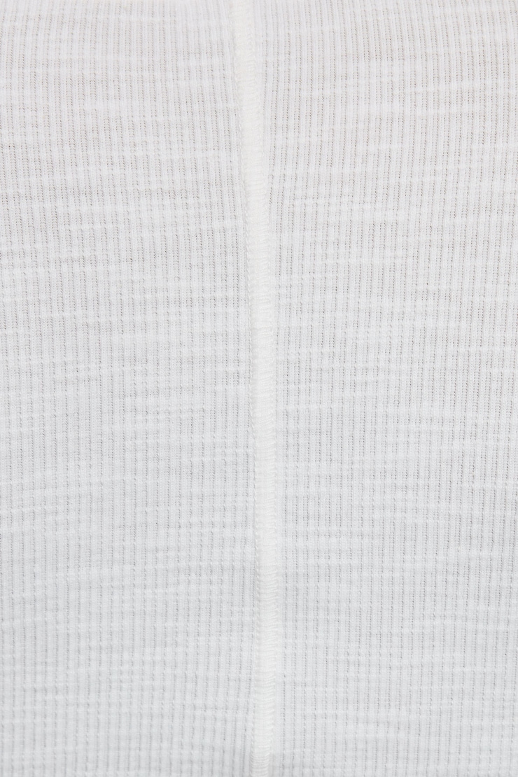 Henley Long Sleeve T Shirt, Bright White, large