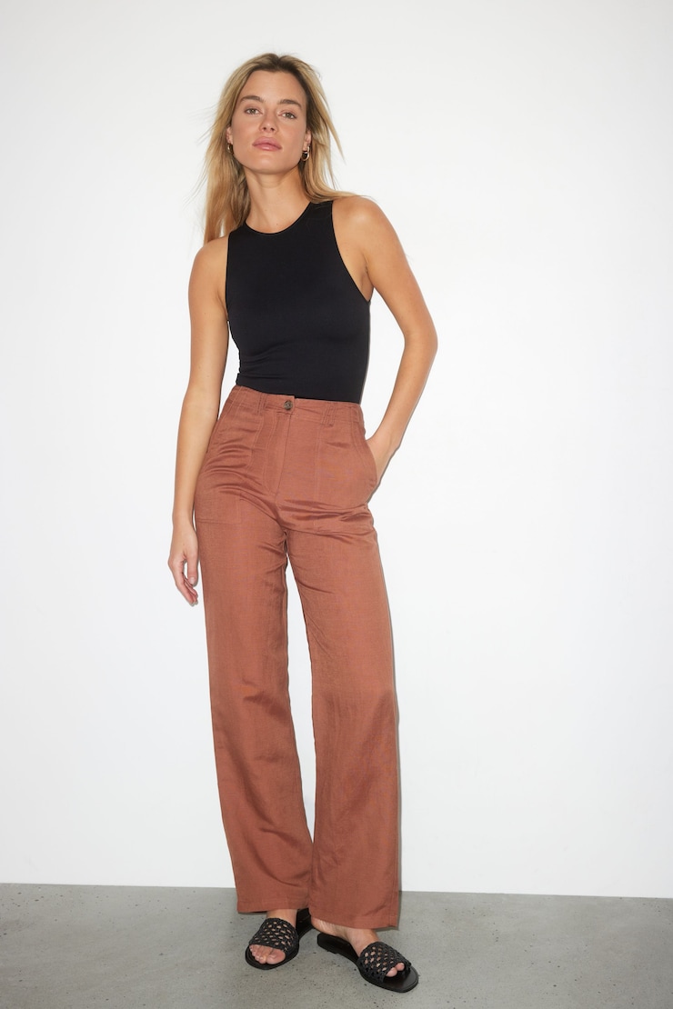 Crawford Linen Straight Pants