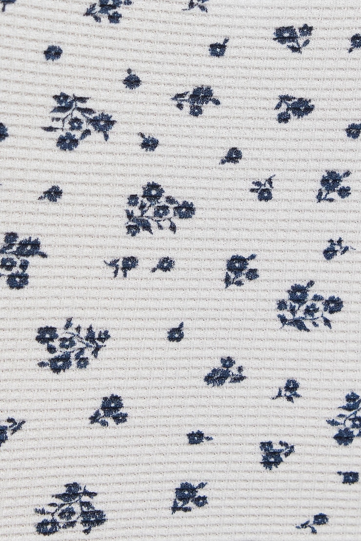 Waffle Short, Black Ditsy Print, large