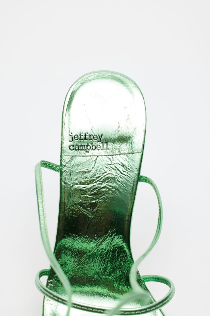 Sandale Primadonna - JEFFREY CAMPBELL, Menthe métallique, large