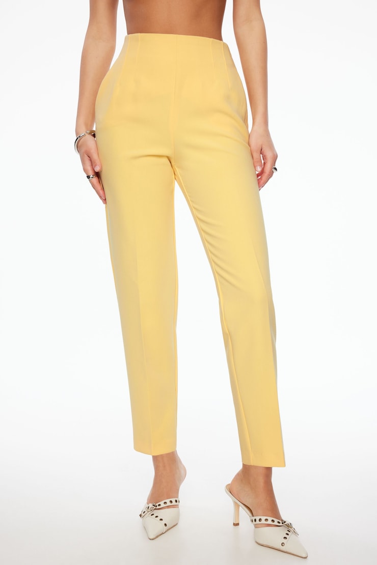 Kendall Slim Side Zip Pants Golden Haze Yellow large