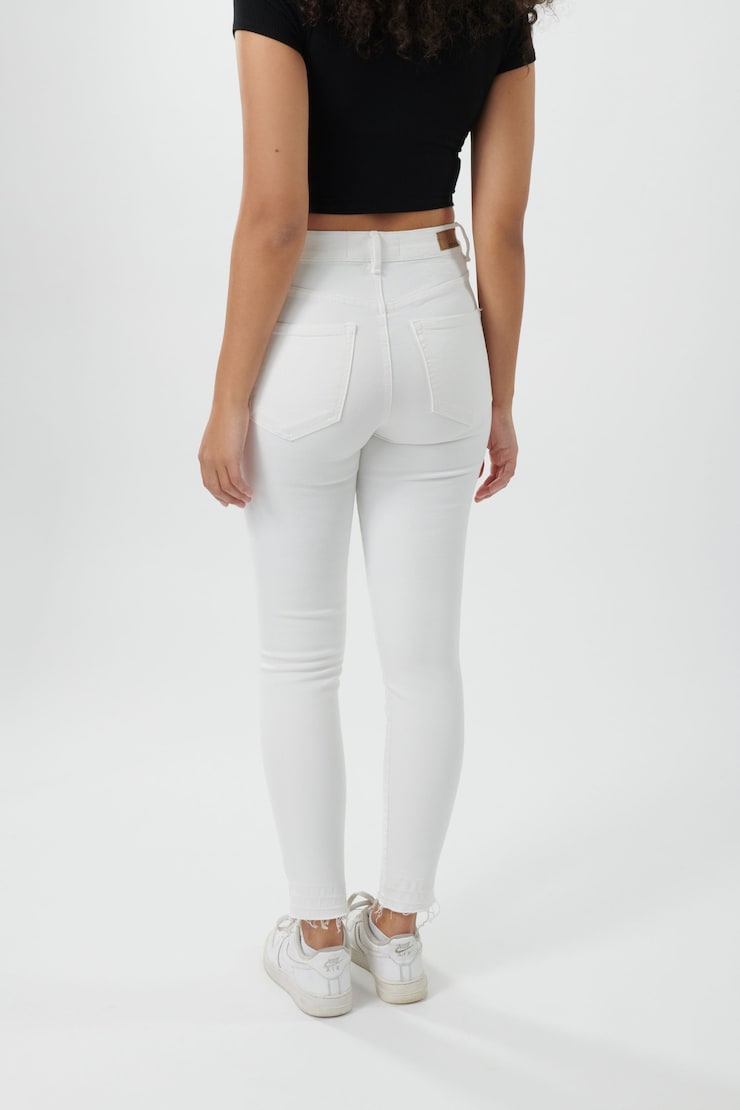High Rise Ankle Jeggings - Clean White, White Clean, large