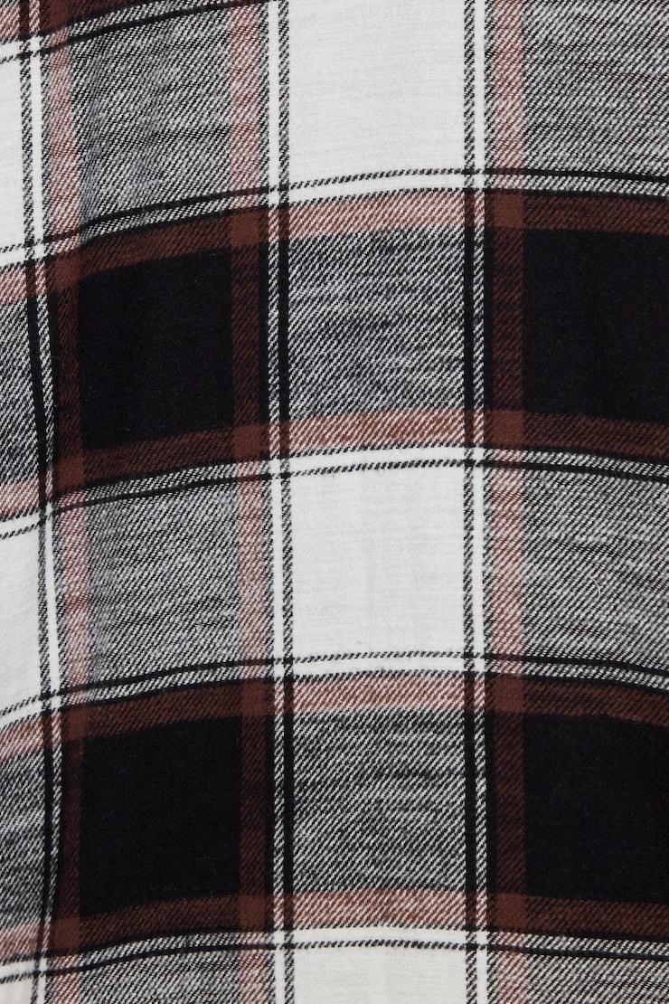 Noah Plaid Button-Up Shirt, French Roast Brown/Black Plaid, large