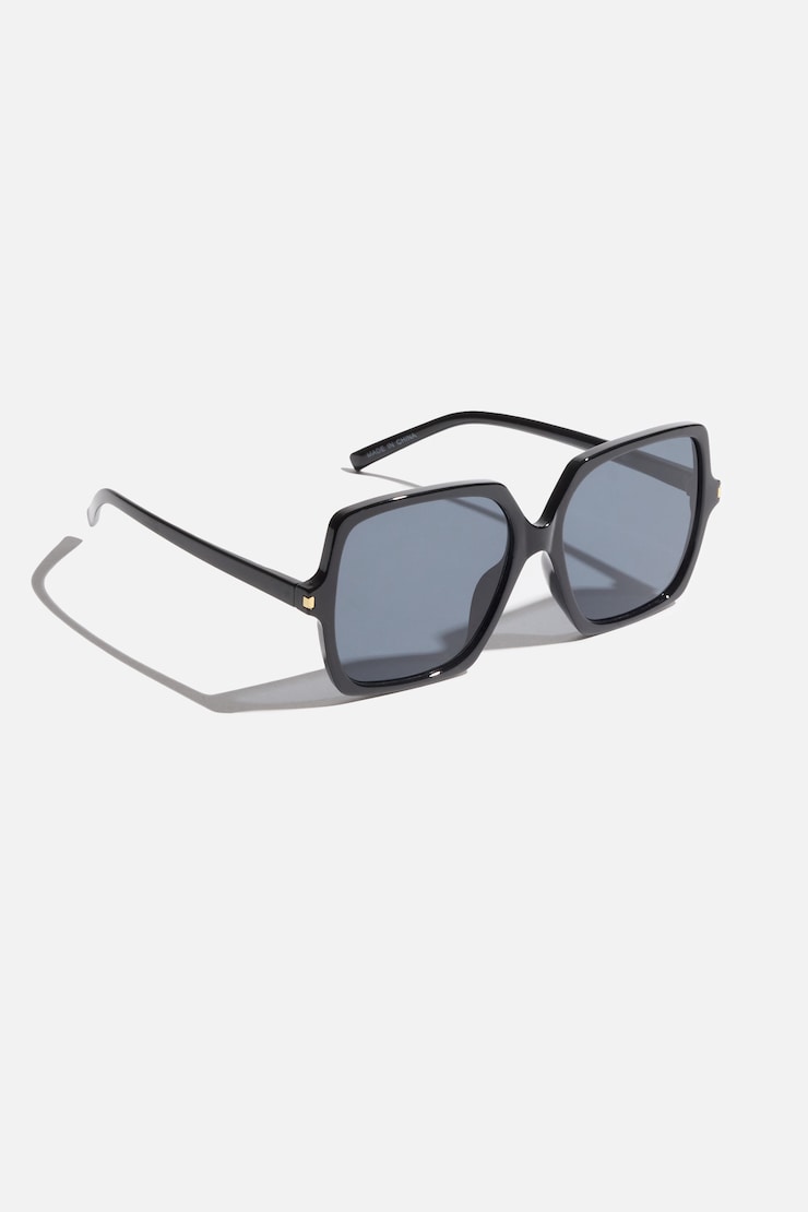 Oversized '70s Square Sunglasses Jet Black large