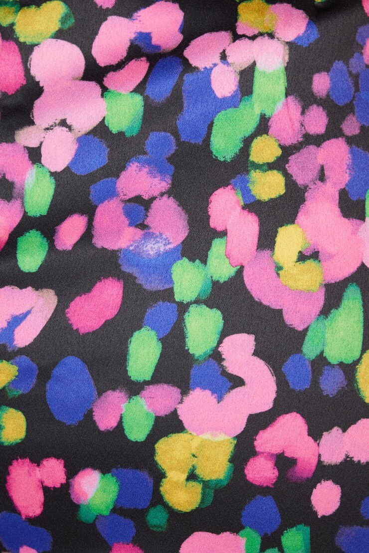 Zoey Printed Satin Mini Skirt Multi-Color Abstract large