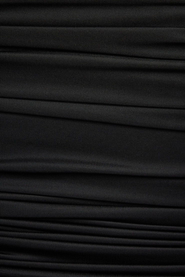 Rosalina Shirred Tube Top Jet Black large