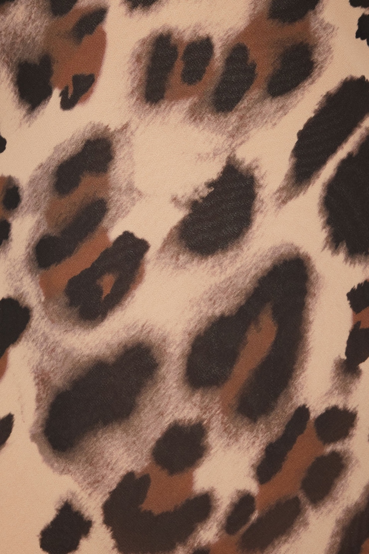 Leopard Cowl Neck Maxi Dress Leopard Skin large