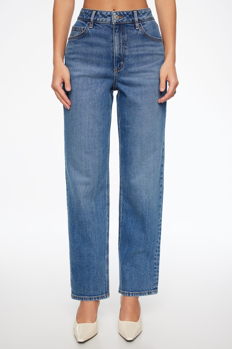 Justina Straight Leg Jeans Medium Dark Indigo/Interlude Blue large