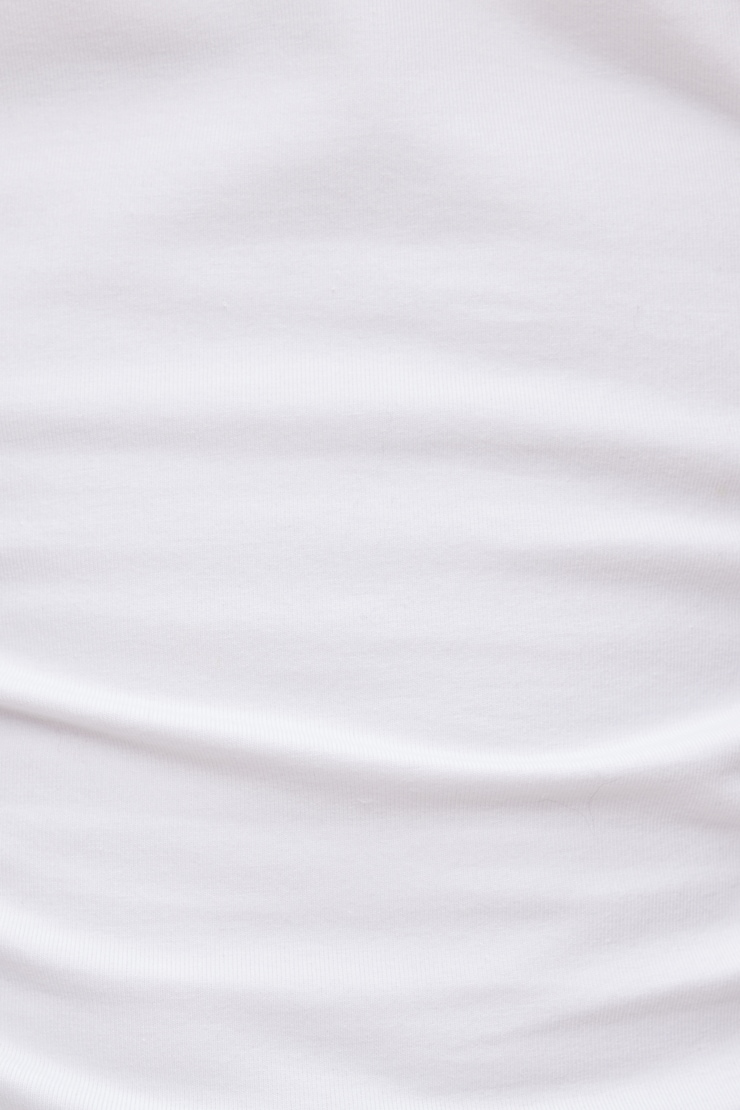 Andrea Shirred Cotton Spandex T Shirt