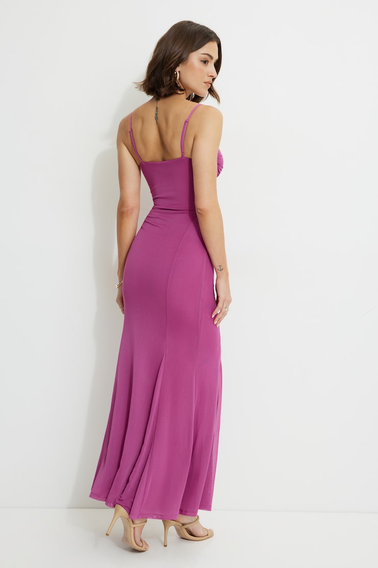 Monet Mesh Maxi Dress Wild Aster Pink large