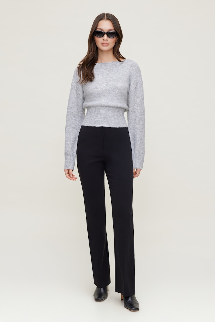 Juliet Cinched Boat Neck Sweater