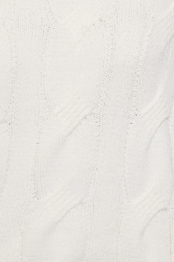 Chenille Off Shoulder Sweater, Tofu Off-White, large