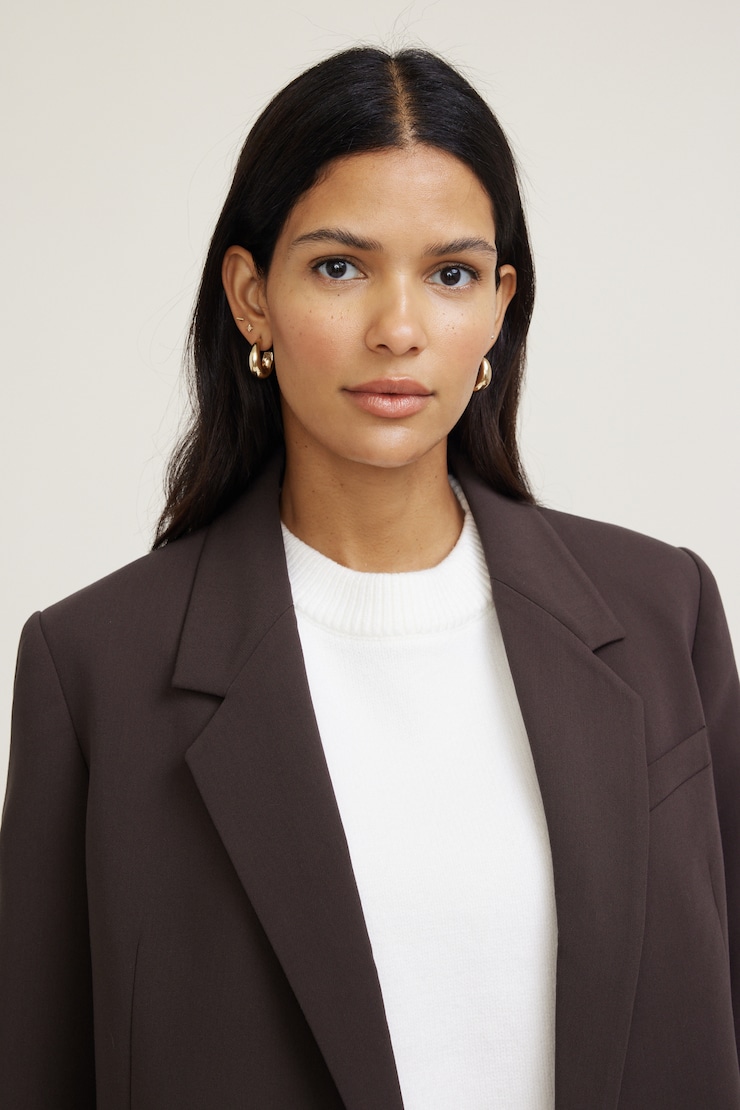 Noa Oversized Blazer Java Brown large