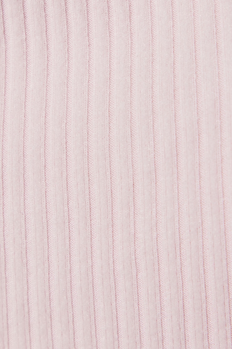Ribbed Open Back Crop Top , Chalk Pink , large