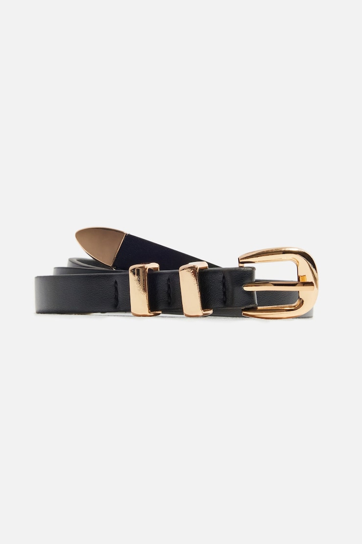 Classic Skinny Belt Gold large