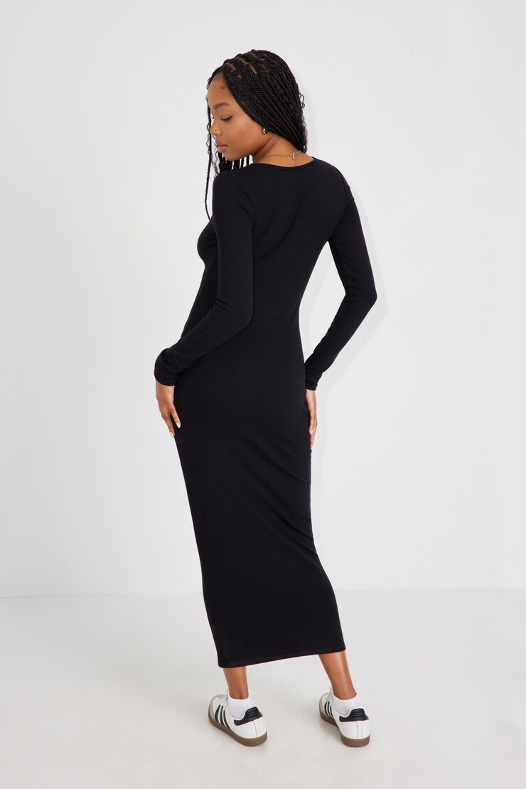 Stassi Scoop Neck Maxi Dress, Jet Black, large