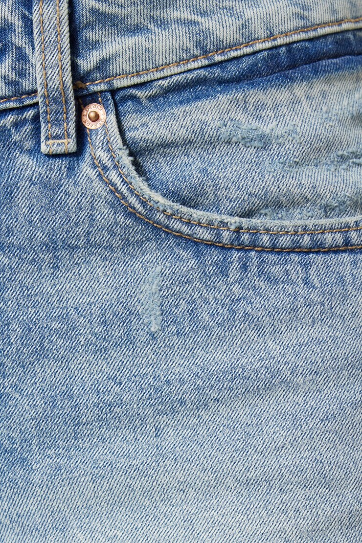 Classic Cut-Off Mom Jean Shorts, Rider Blue, large