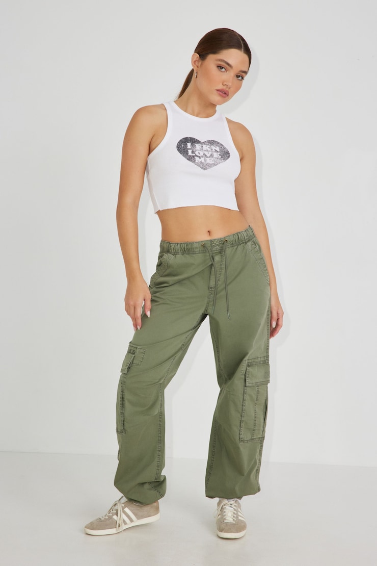 Harlowe Parachute Pant, Python Green, large