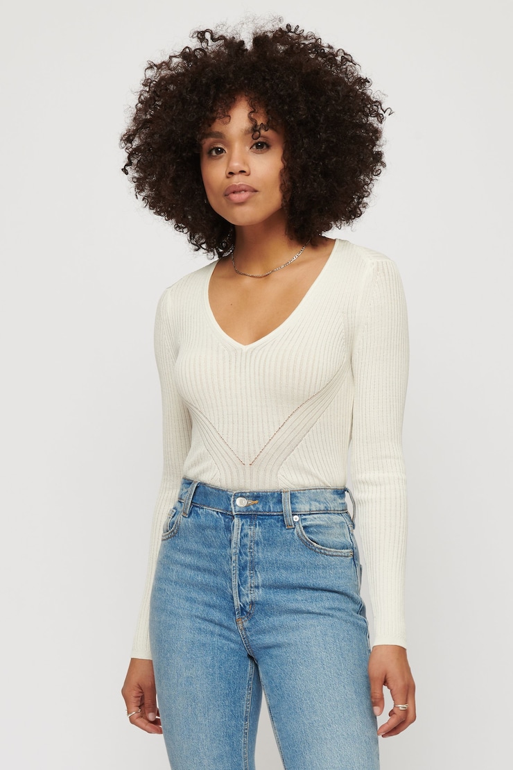 Long Sleeve Top with Stitch Detail | Garage