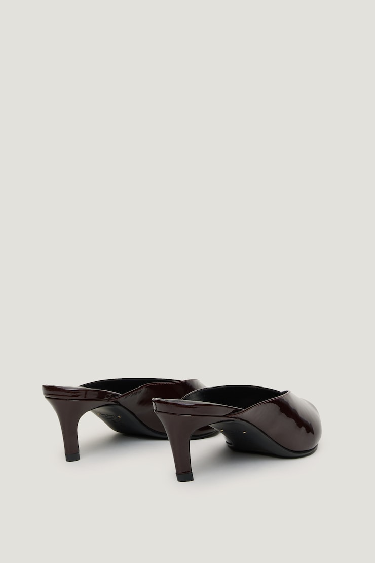 SCHUTZ | Loren Patent Heeled Mules Maplewood large