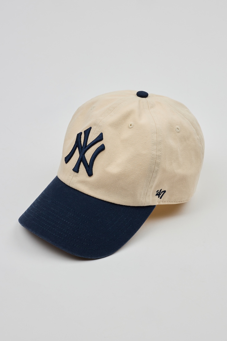 47 BRAND Two-Tone Clean Up Cap - NY, Natural/Navy, large