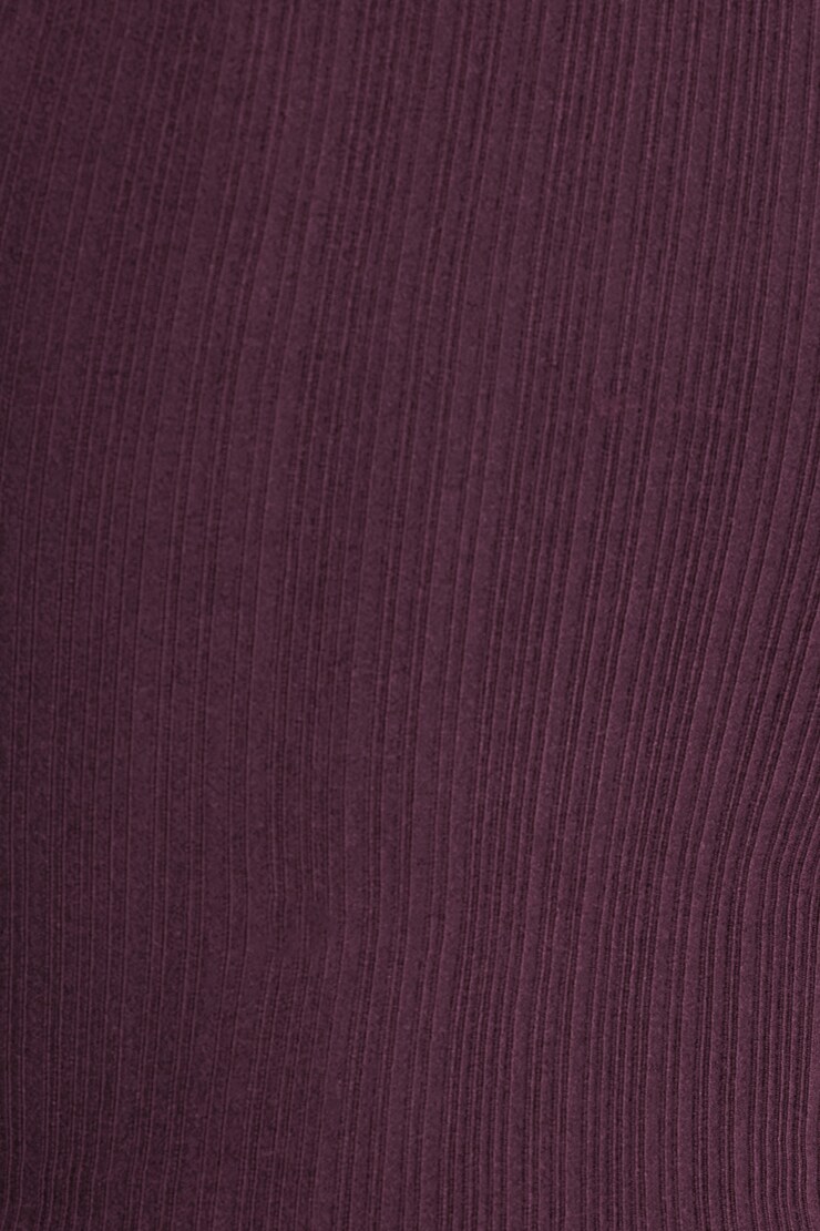 Ribbed Crewneck Mini Dress Black Cherry large