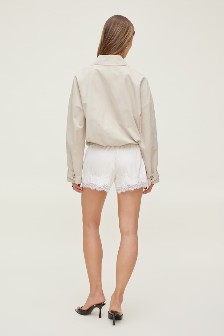 Lace Satin Shorts Sea Salt Cream large