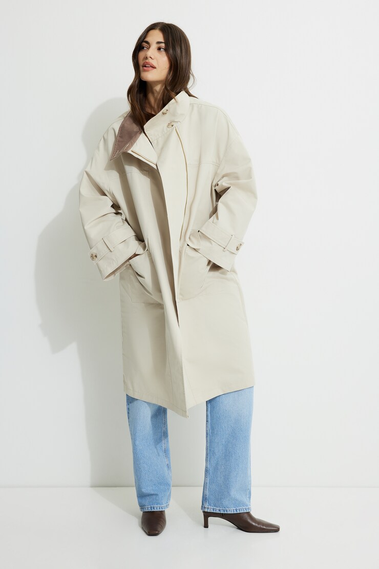Oversized Trench Coat Tidal Foam large