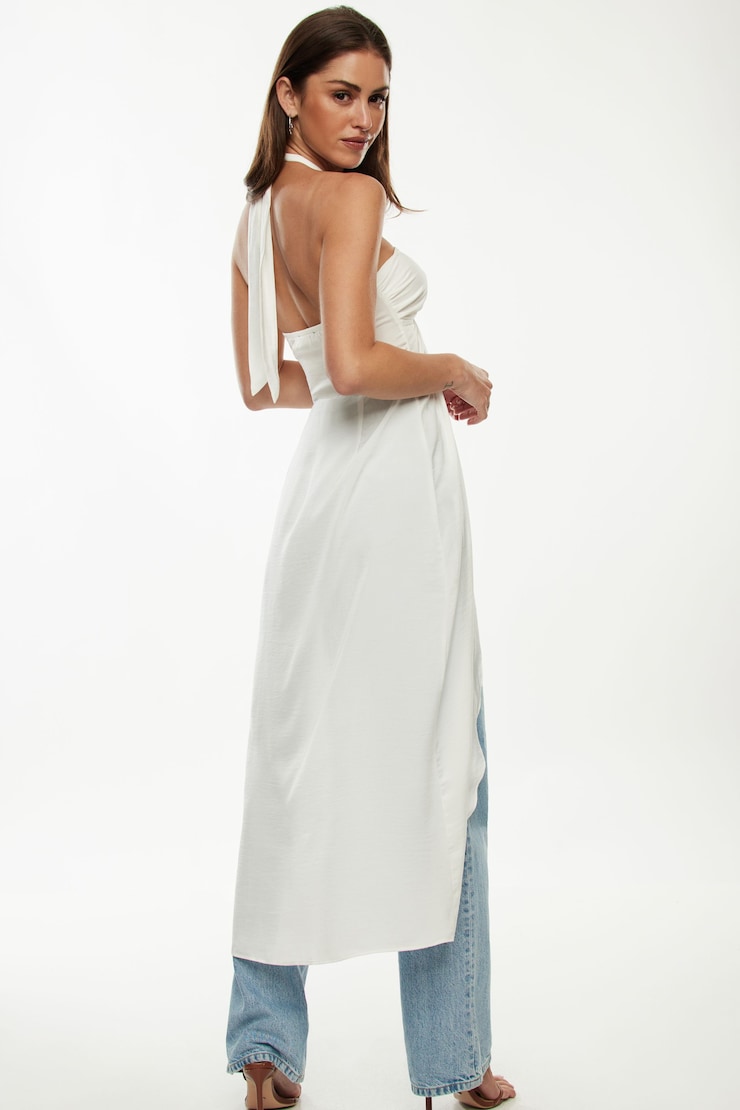 Maxi Halter Top Bright White large