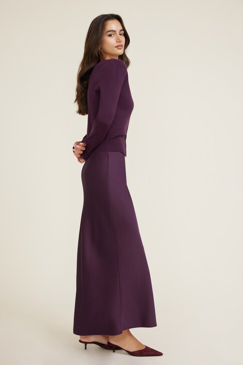 fitted lace wedding dress Purple Flounce Skirt, Purple Skirt, Purple Long Skirt – Syl-Tori designs main image 1