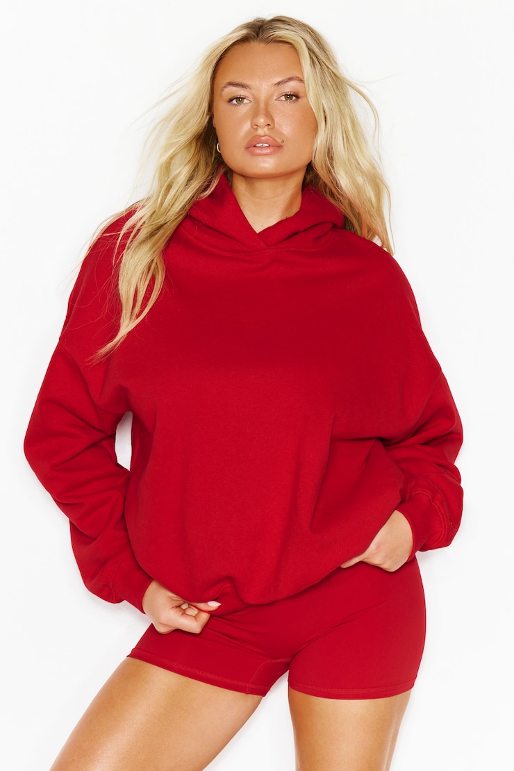 UltraFleece Hoodie, Scarlet Flame Red, large