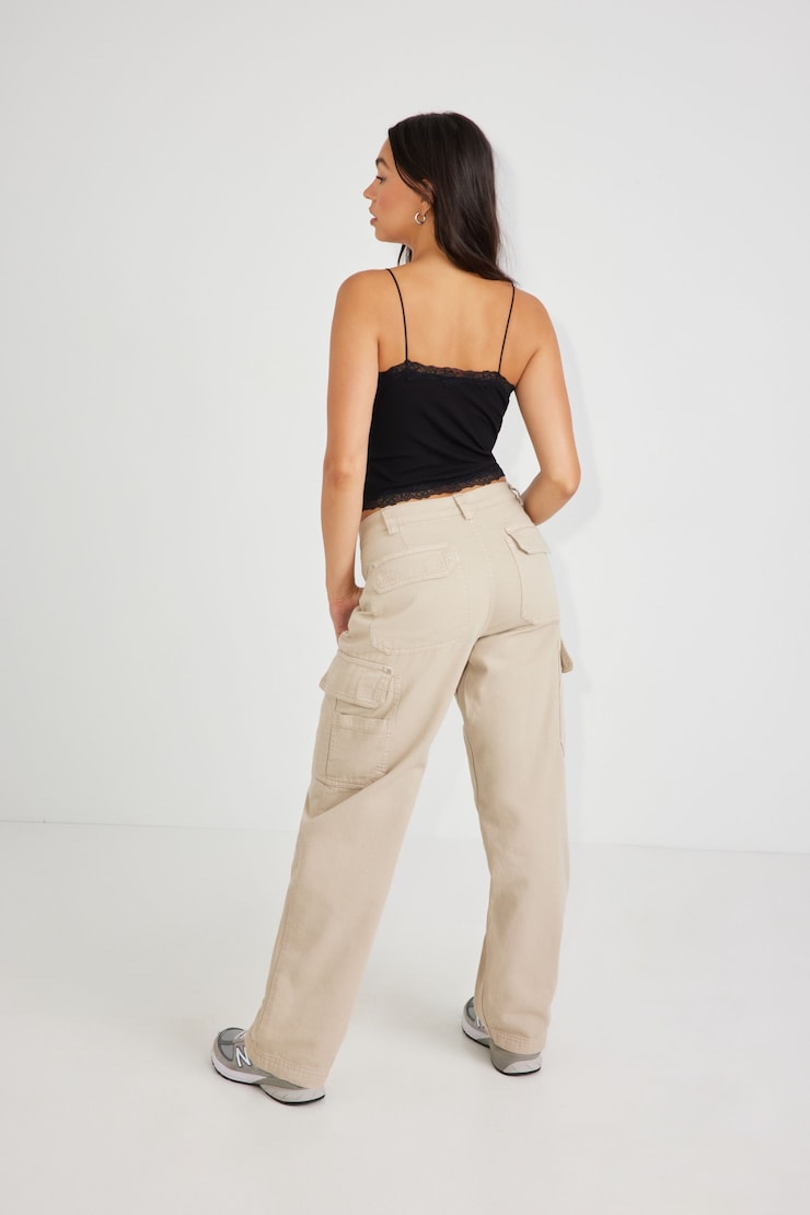 Wren Carpenter Pant, String Beige, large