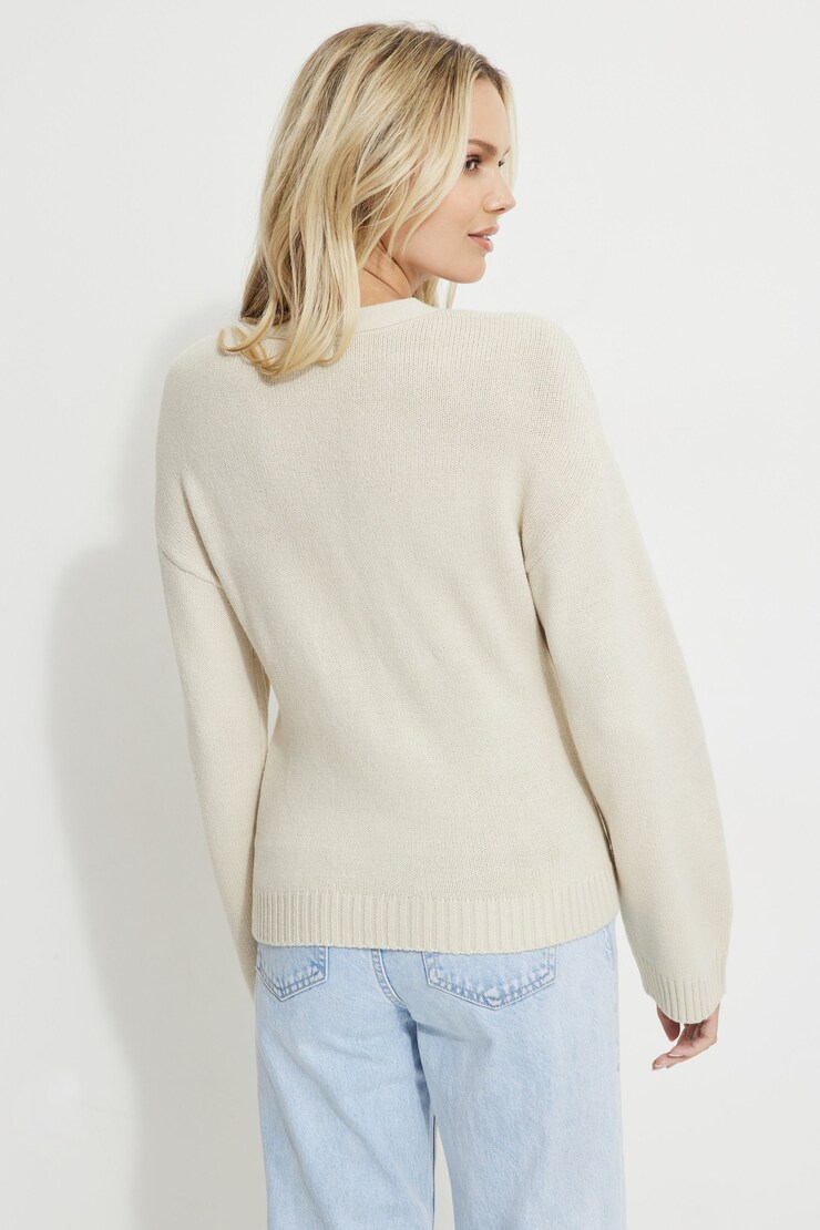 Cinch Waist Cardigan Rainy Day large