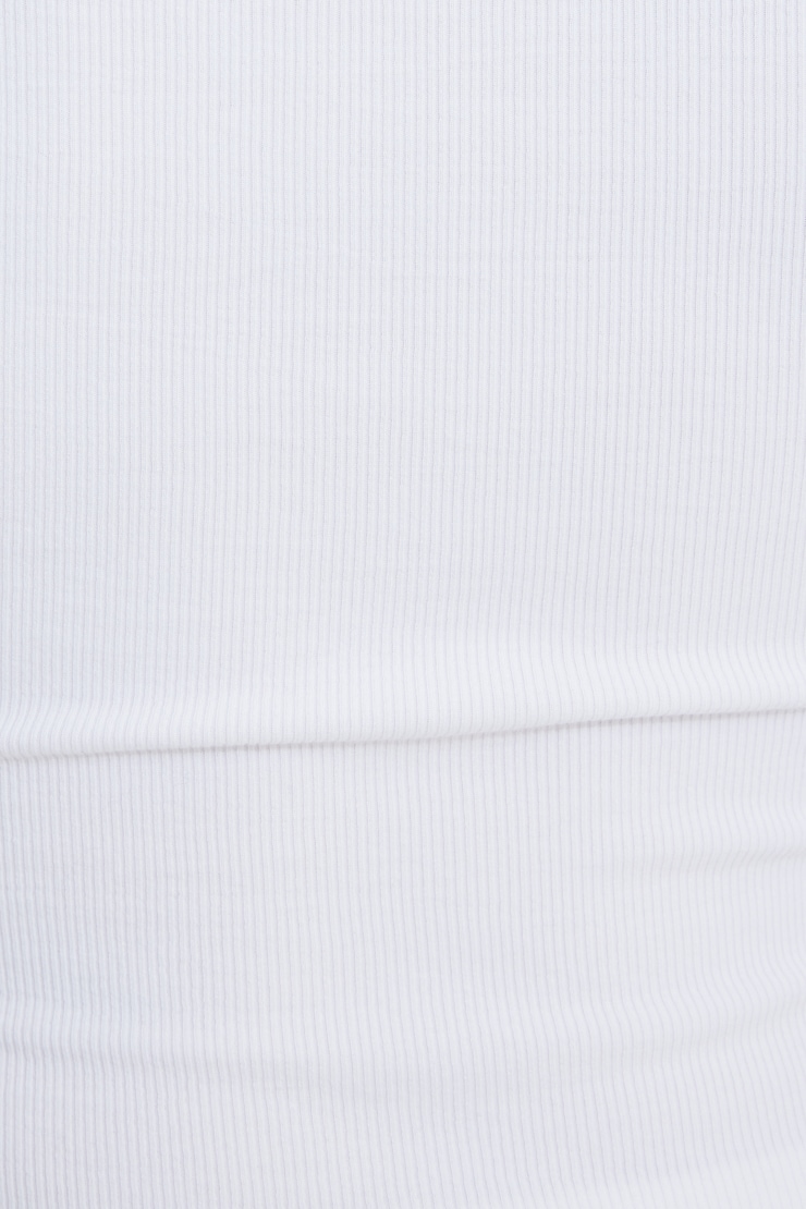 T-shirt côtelé à manches trois-quarts
