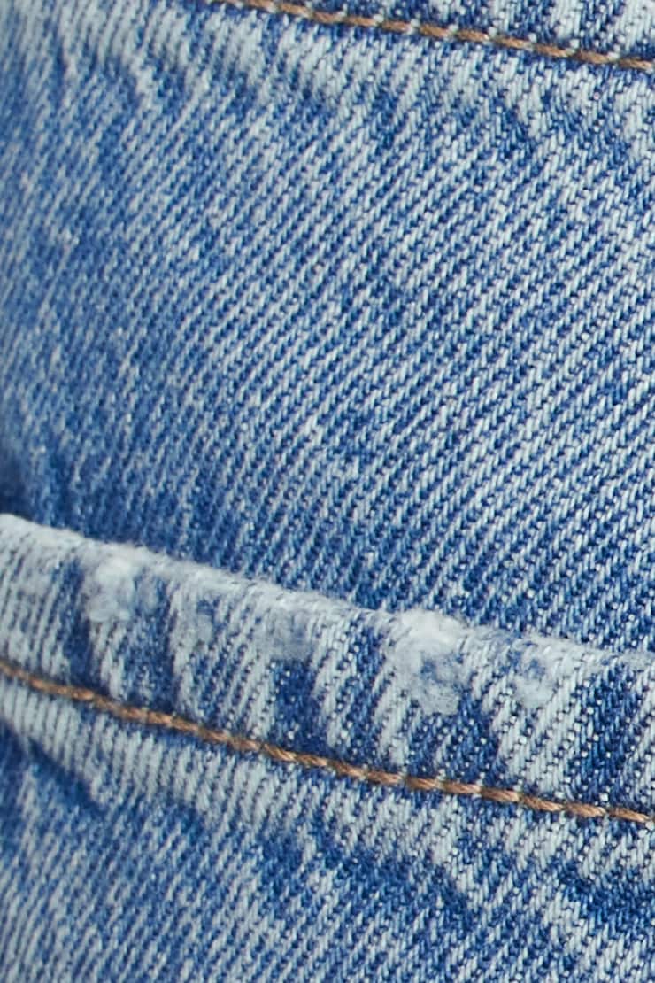 Denim Relaxed A-Line Shorts, Jill Blue, large