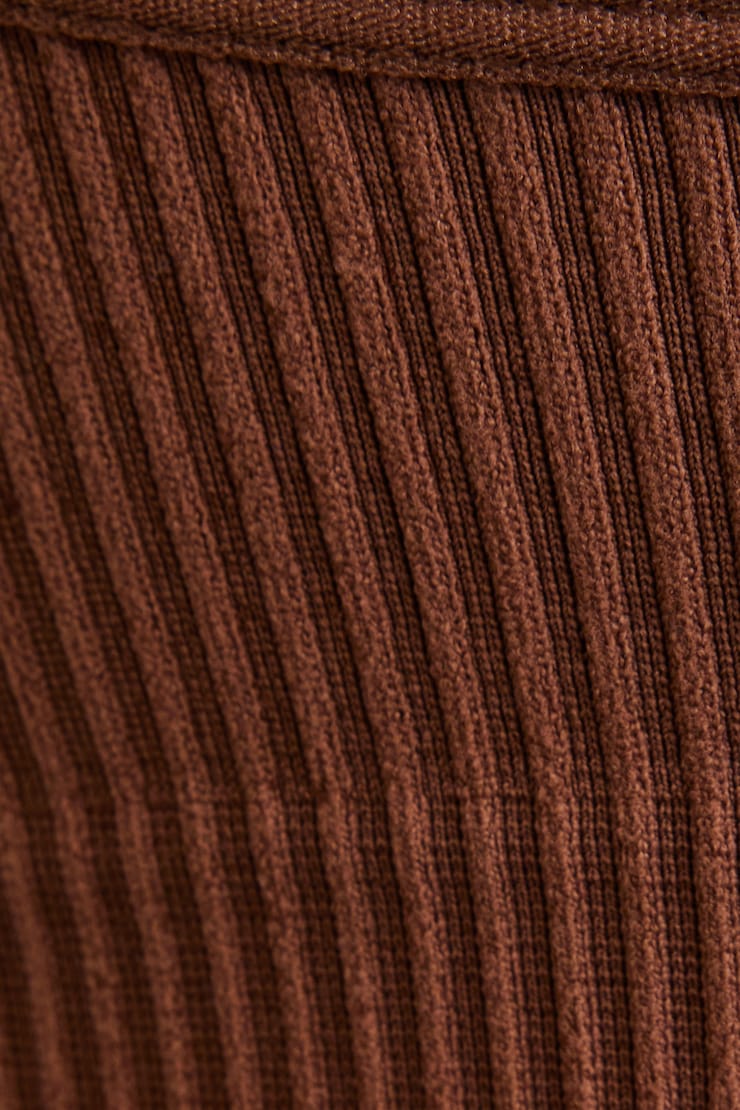 Cami ultra-écourtée sans coutures Shayna, Brun cacao, large