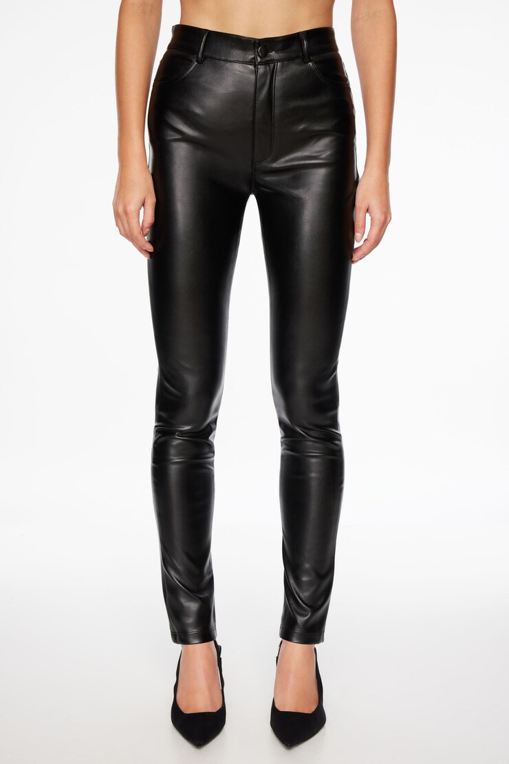 Kate Faux Leather Skinny Pants Black | Dynamite