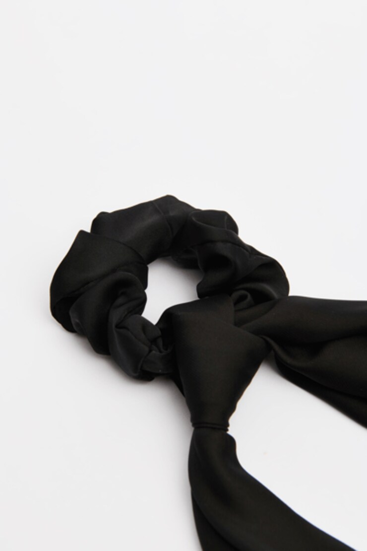 Scrunchie Scarf Jet Black large