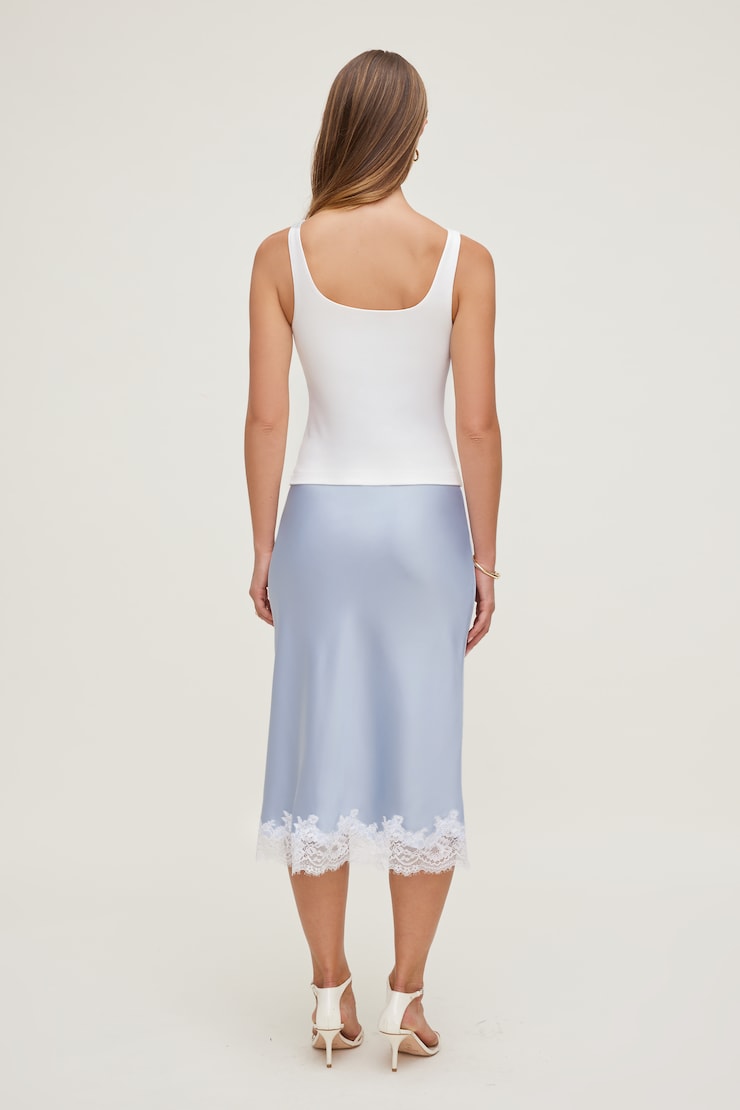 Scoop Neck Tank Top Calming White large