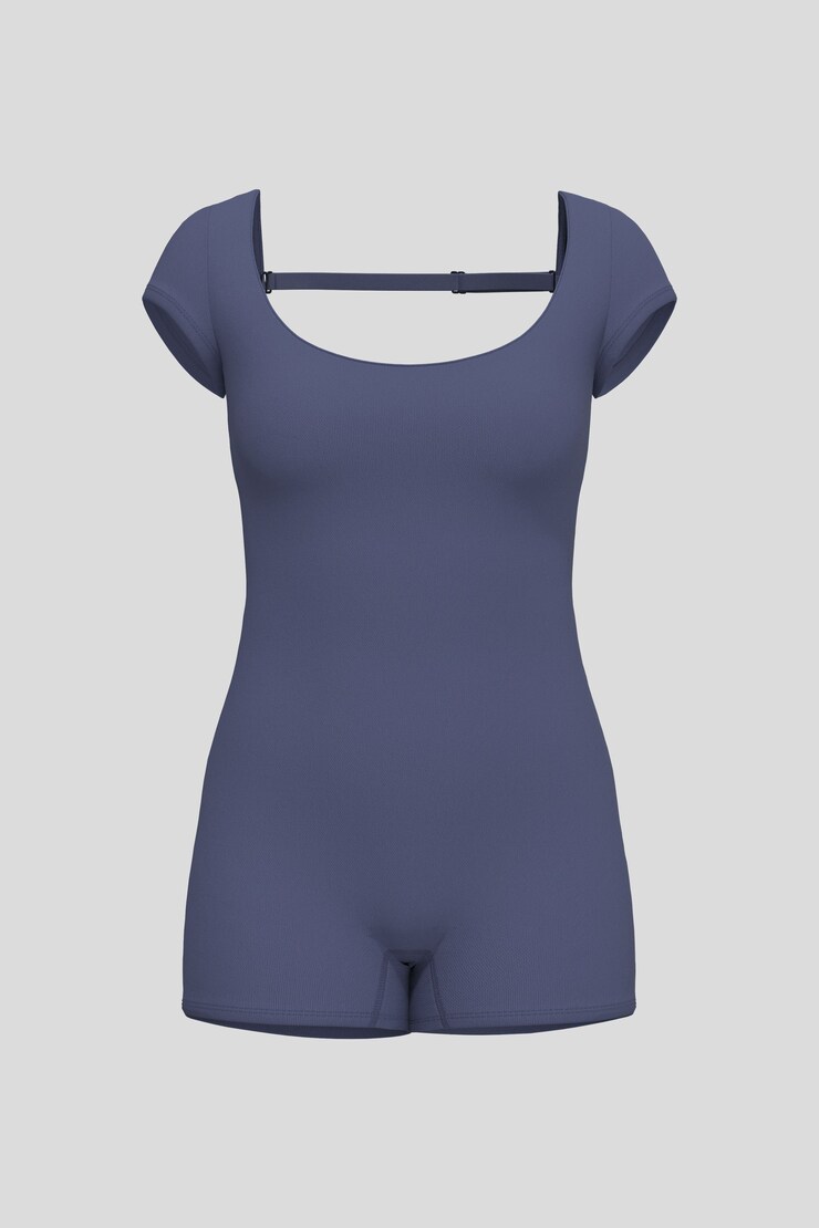 Nikki Open Back Romper, Odyssey Grey, large