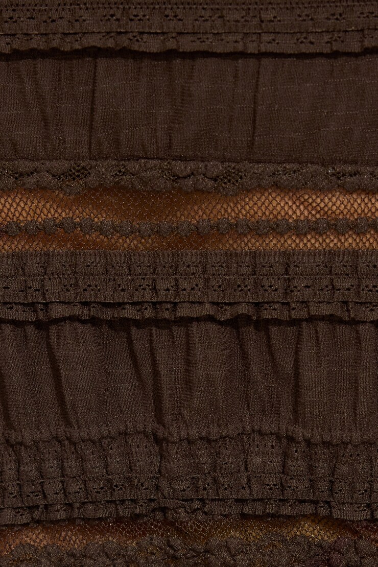 Resort Lace Flyaway Top, Java Brown, large