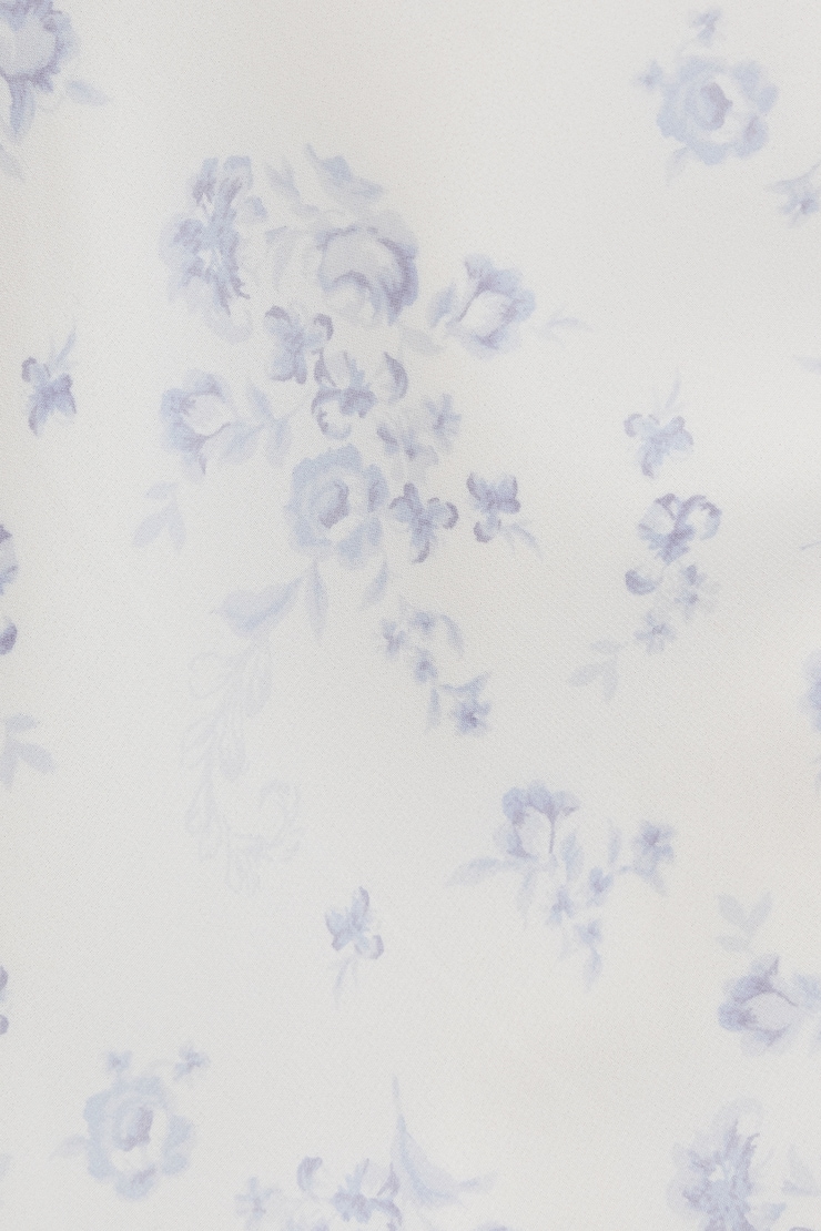 Ruffle Maxi Dress, Blue Butterfly Floral, large